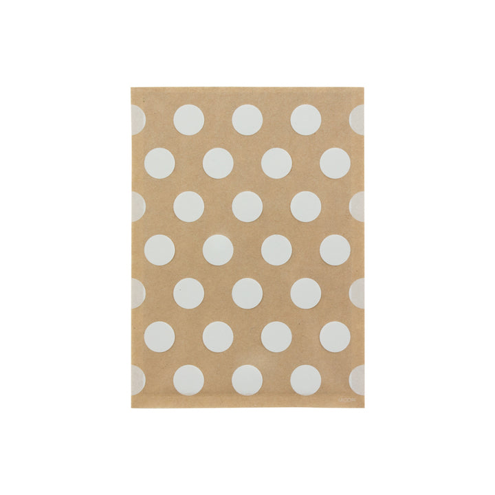 One Side Clear Bag - White polka dot