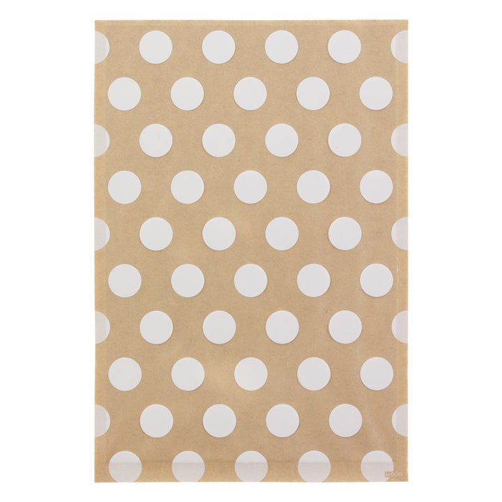 One Side Clear Bag - White polka dot
