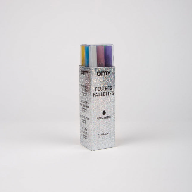 OMY 9 GLITTER MARKERS