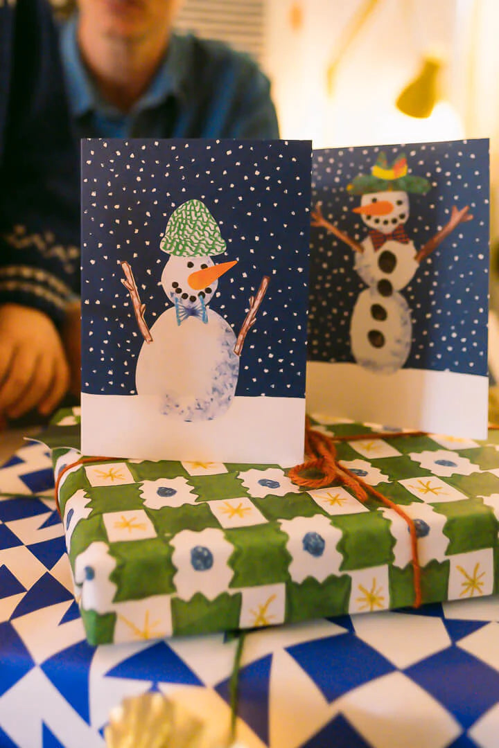 DIY Christmas Cards' Snowman (6 Cards in a Set)