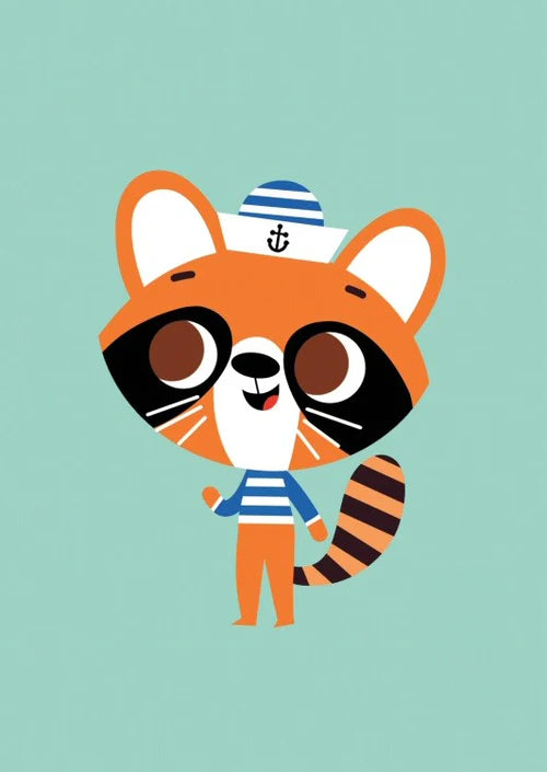 Postcard Raccoon