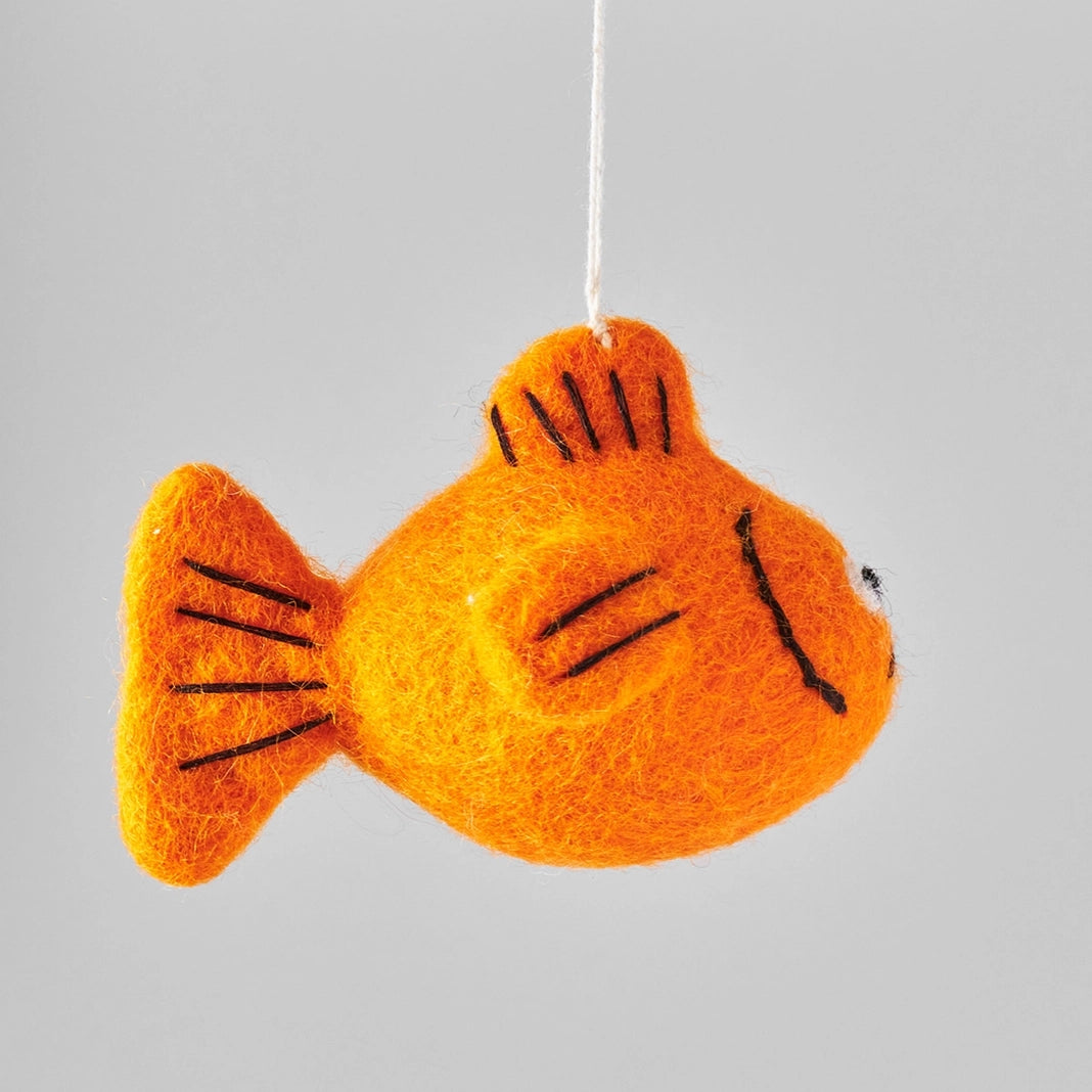 Fish Hanging Felted Ornament