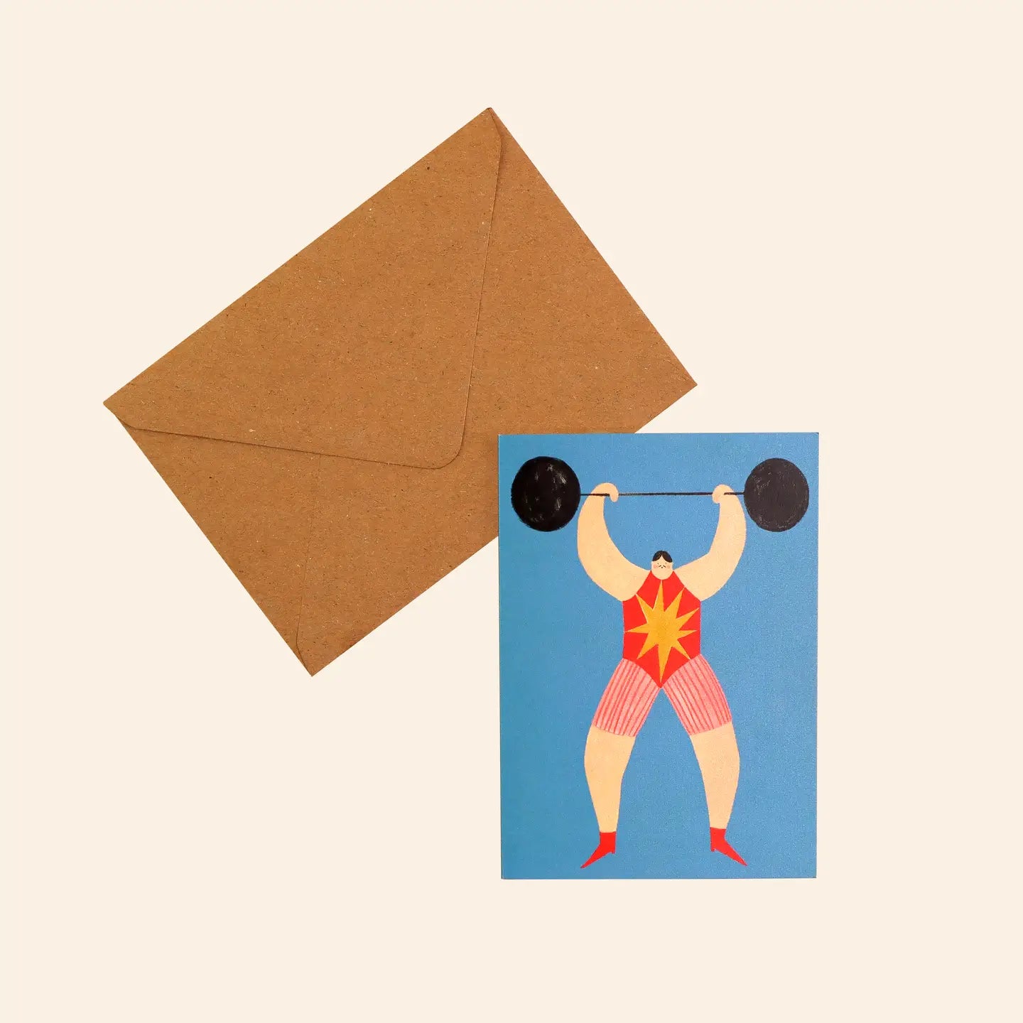 Strong Man Greeting Card  | A6