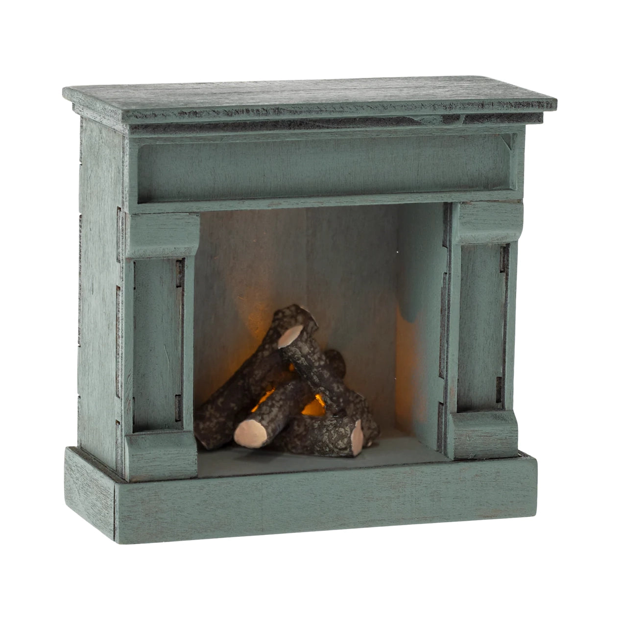 Miniature fireplace - Vintage Blue