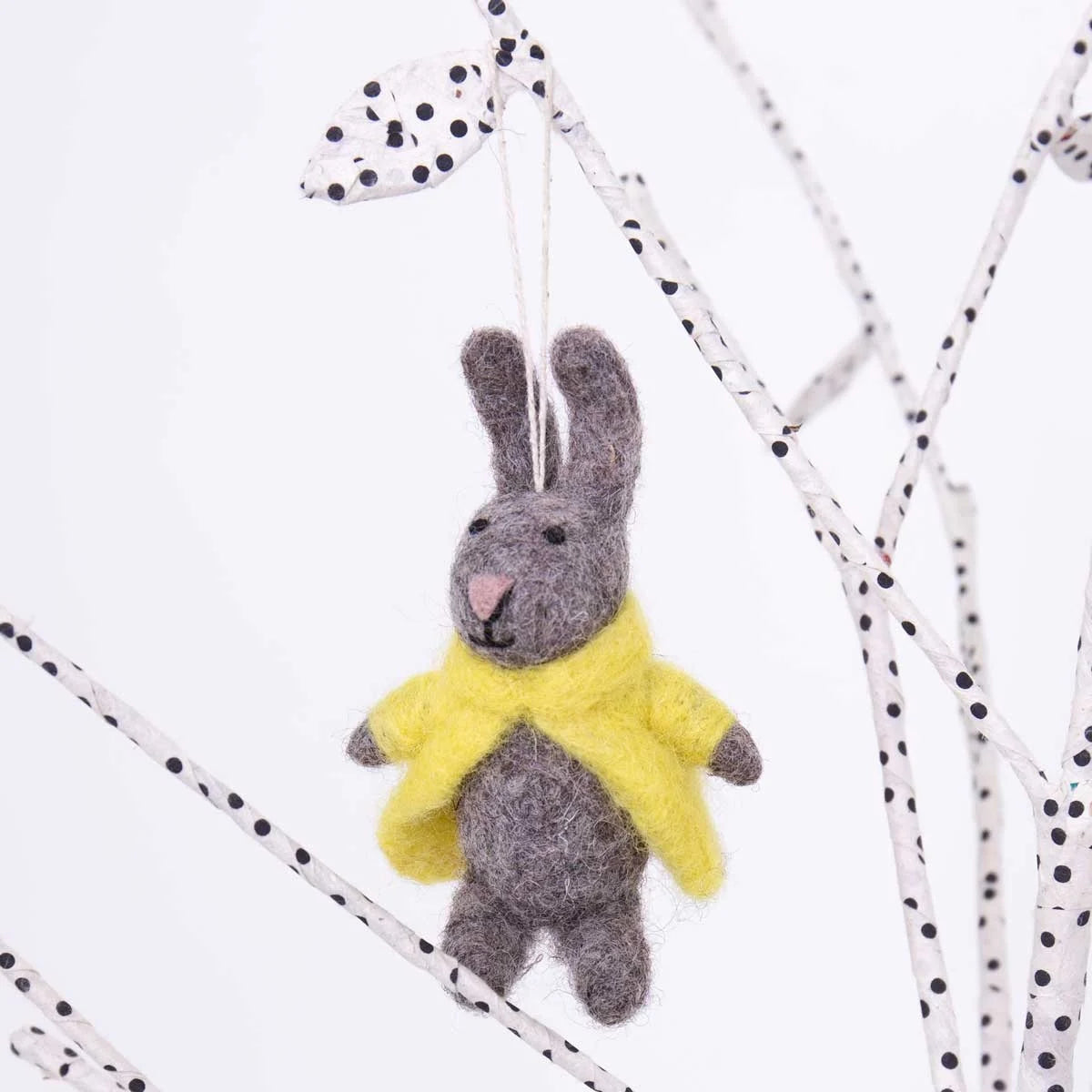 BUNNY WITH COAT Easter ornament