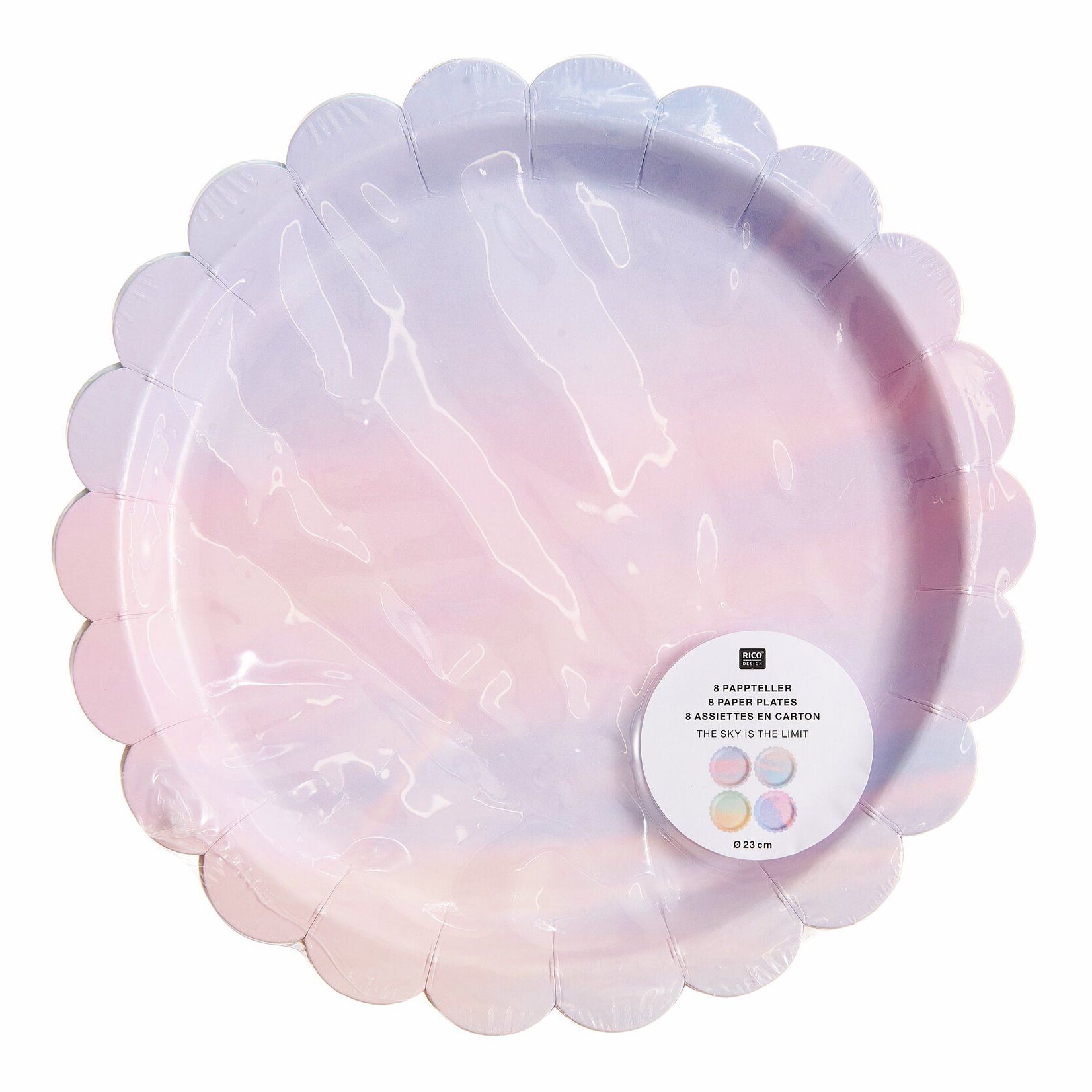 Paper plate mix The sky 23 cm (8 pcs)
