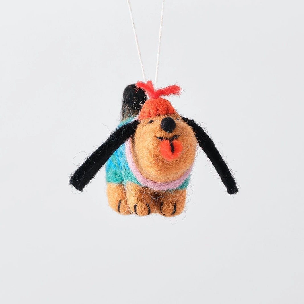 Wiener Hanging Felt Ornament