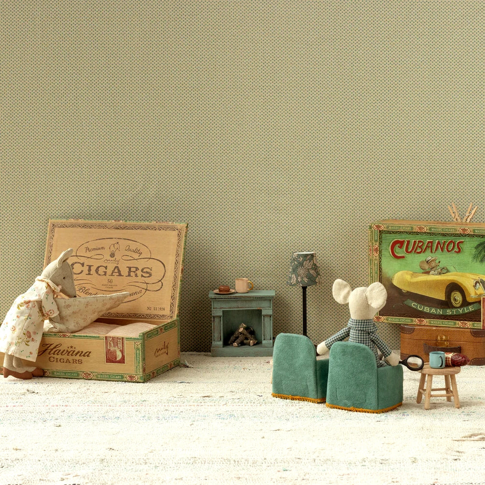 Grandma and Grandpa mice in cigarbox