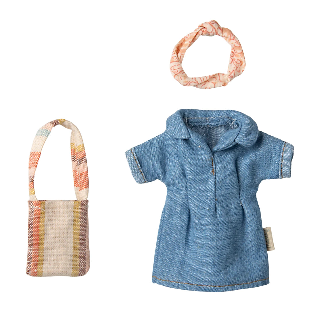 Denim dress and bag, Mum mouse