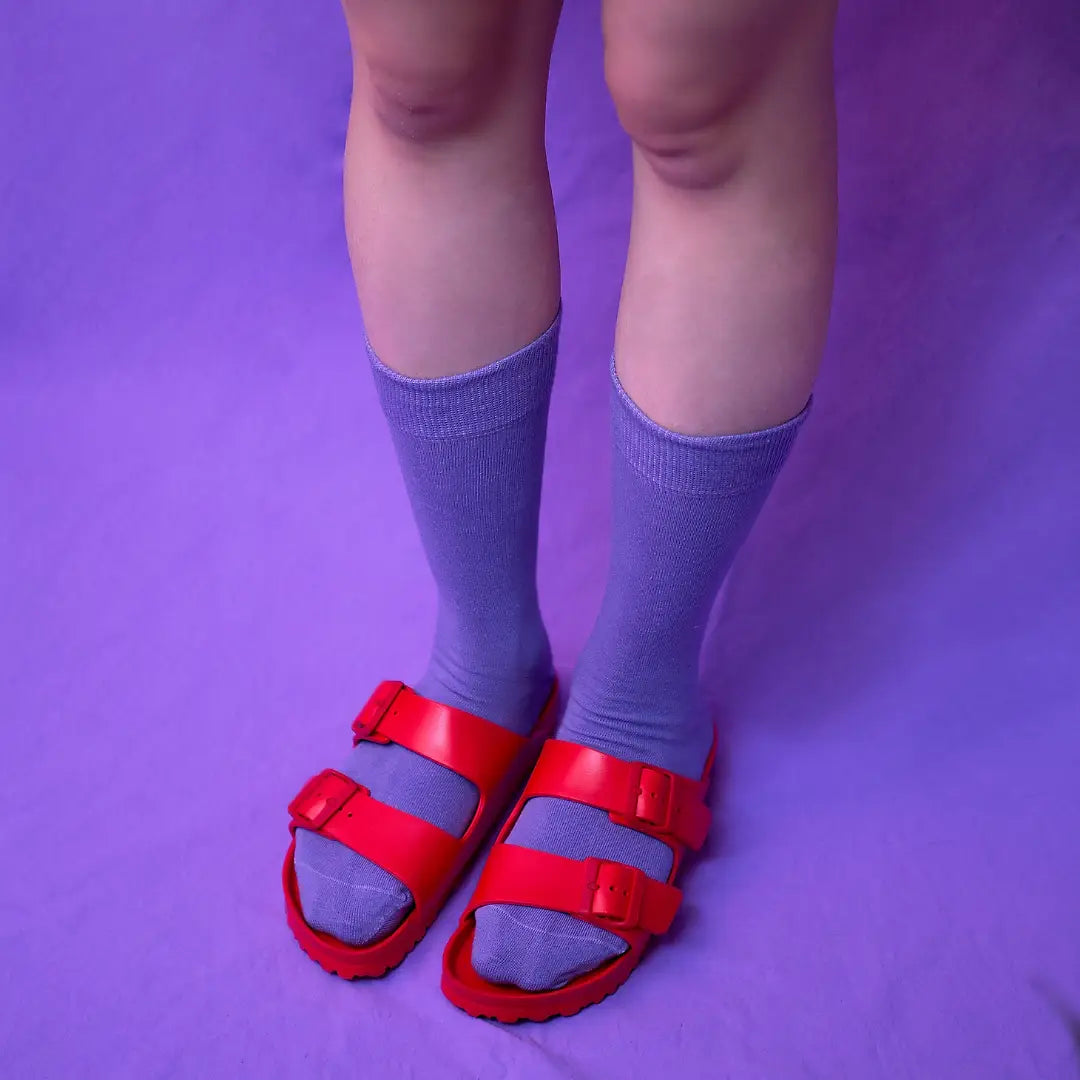 Organic Solid Socks - Lilac