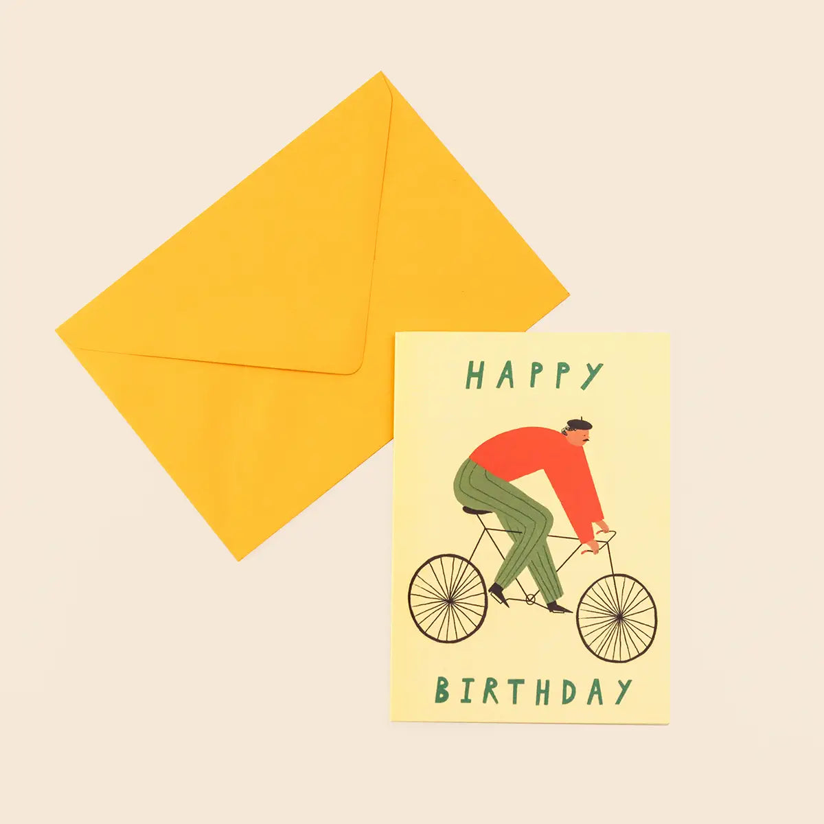 Cyclist Happy Birthday Card | A6