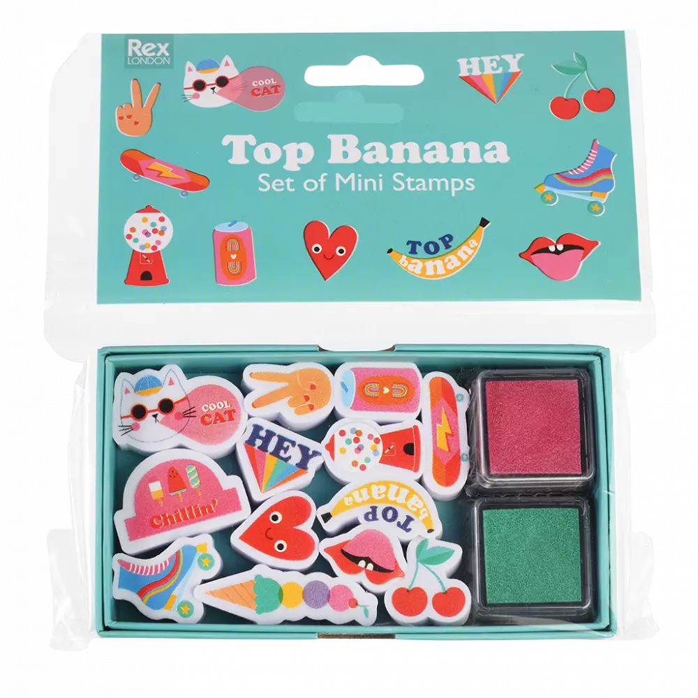 Set of mini stamps - Top Banana