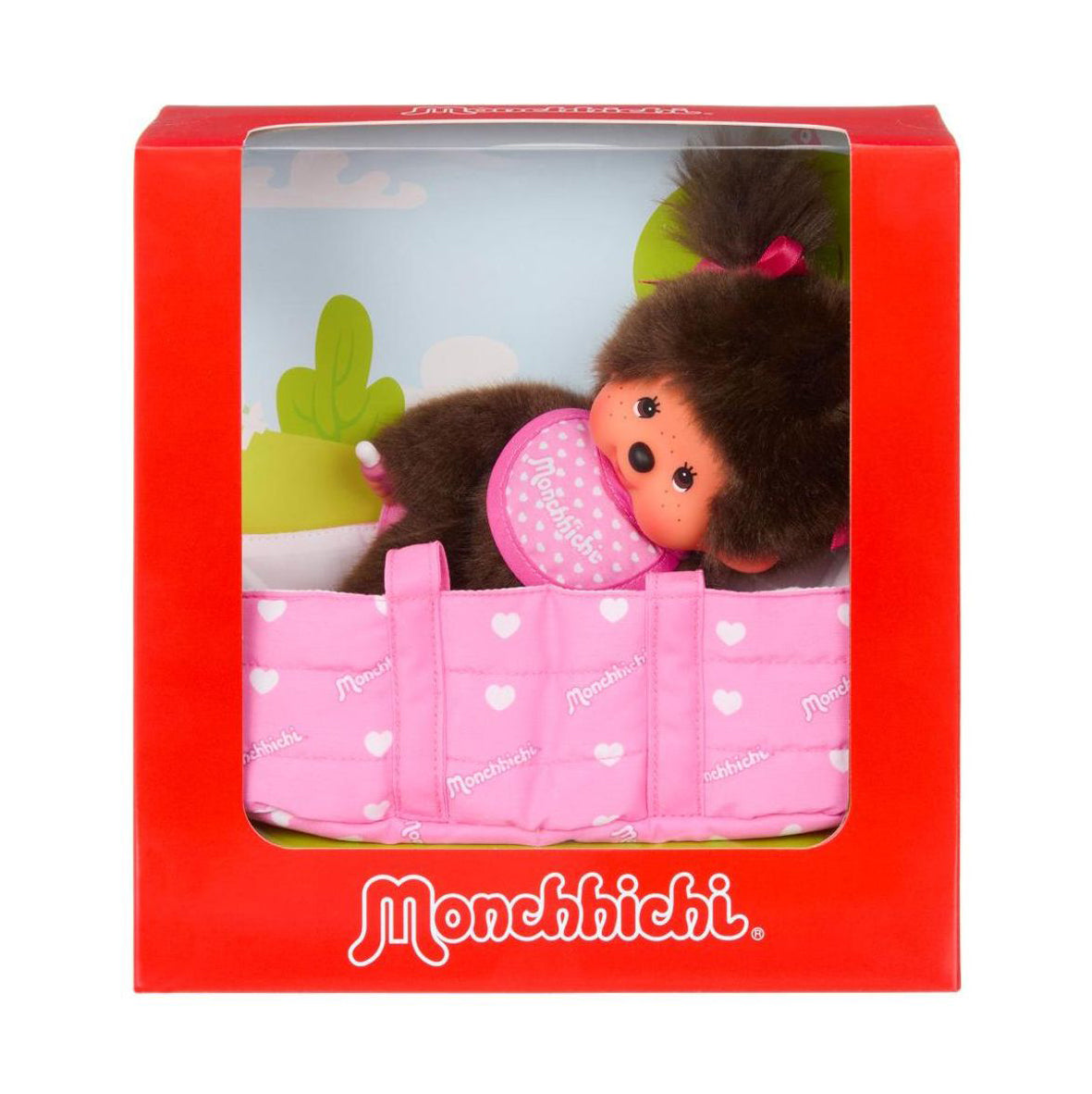 Monchhichi Girl with Cot