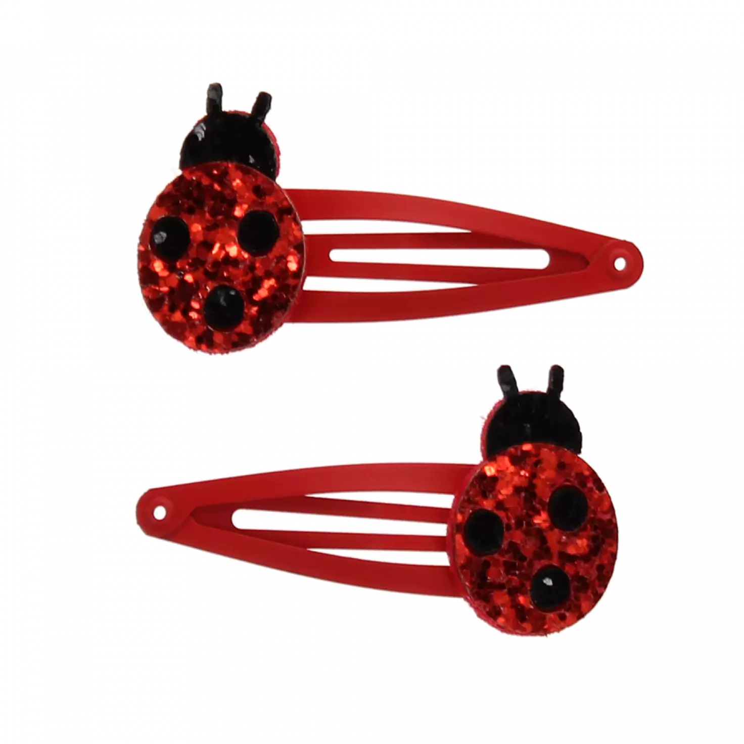 Glitter hair clips (set of 2) - Ladybird