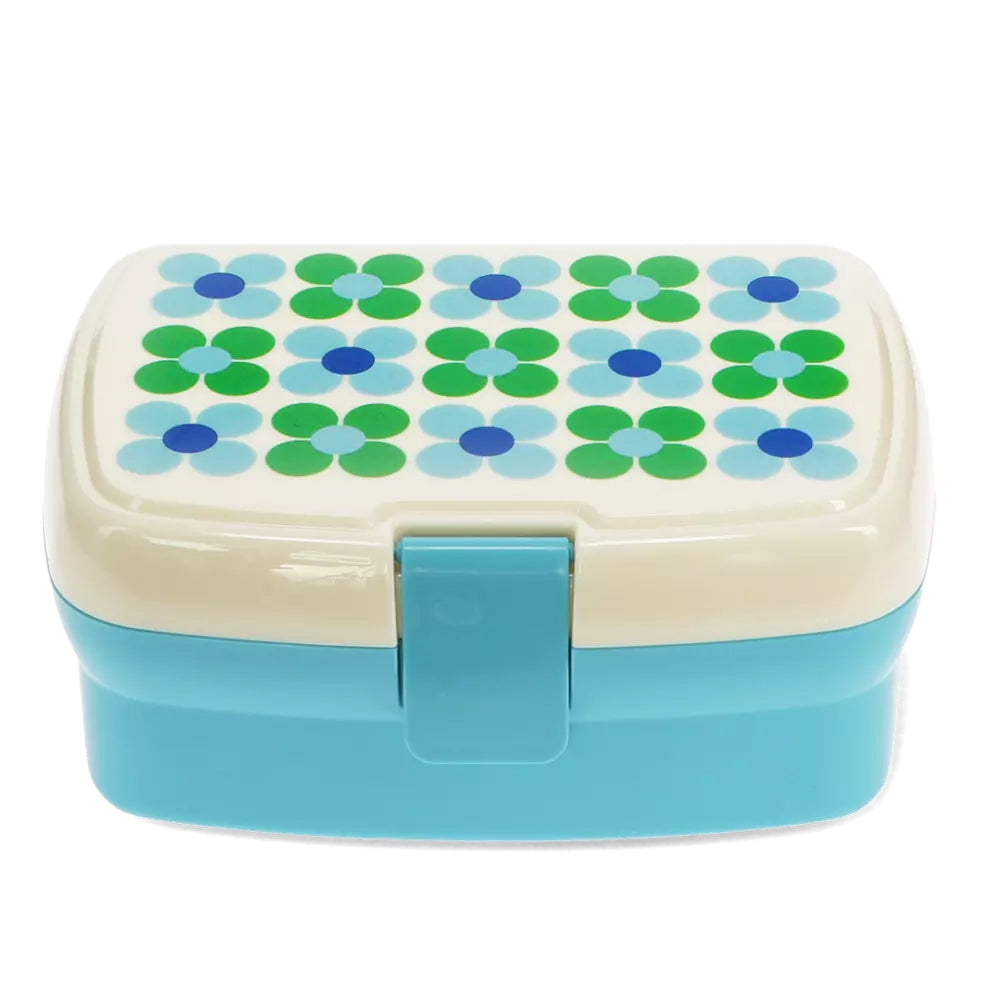 Lunch box with tray - Blue and green Daisy