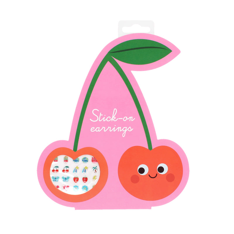Stick on earrings (40 pairs) - Cherry