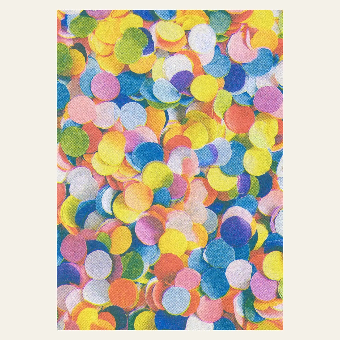 Paper Confetti Postcard with Riso Print