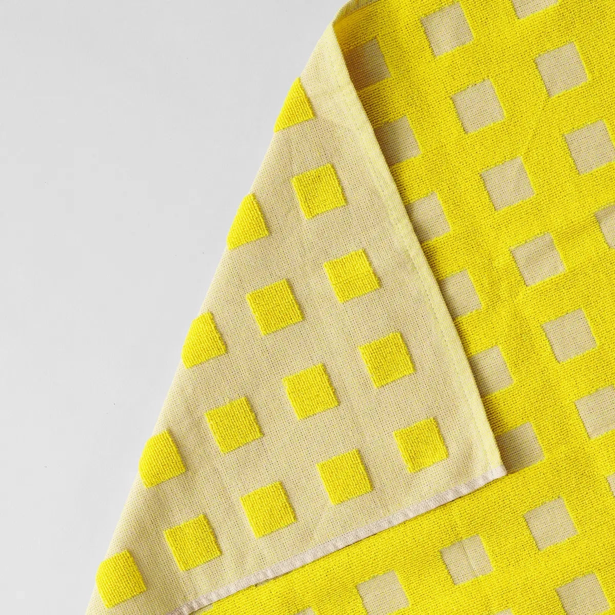 Squares Yellow/Oat Tea Towel