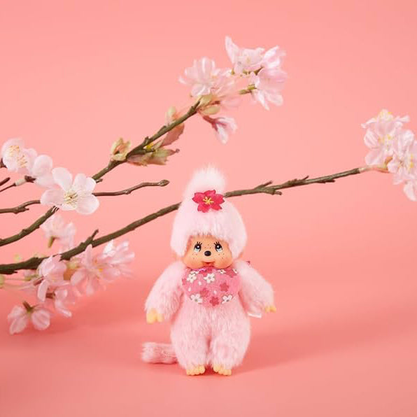 Monchhichi Classic Key Chain - Cherry Blossom