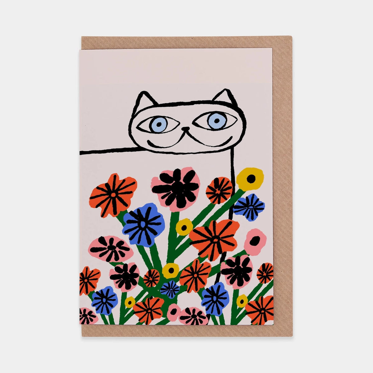 Grußkarte „Gartenkatze“