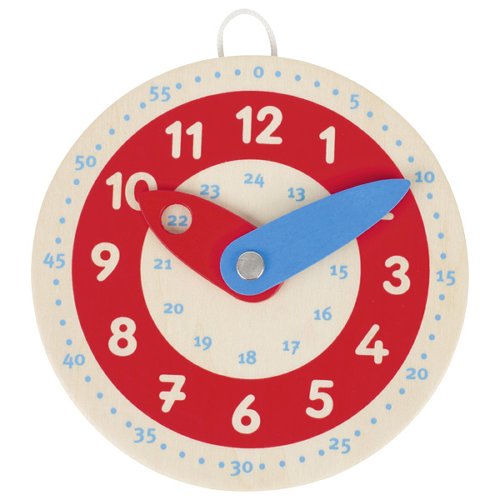 Wooden learning clock