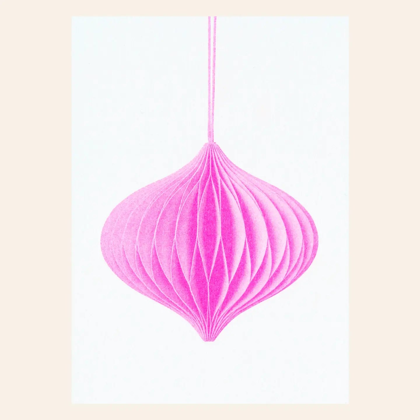 Jewelry Pink Postcard with Riso Print