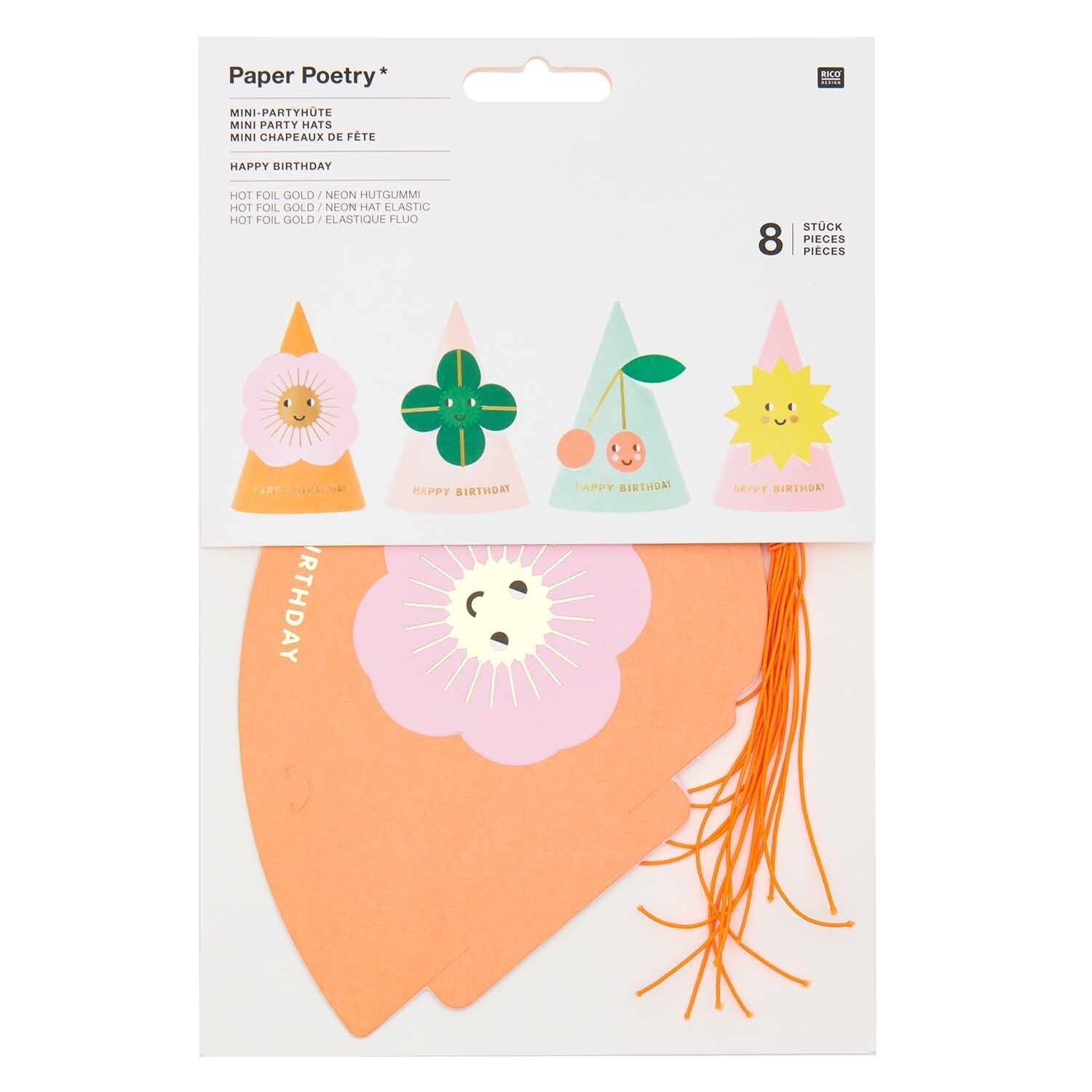 Happy Birthday Party Hat (8 pcs)