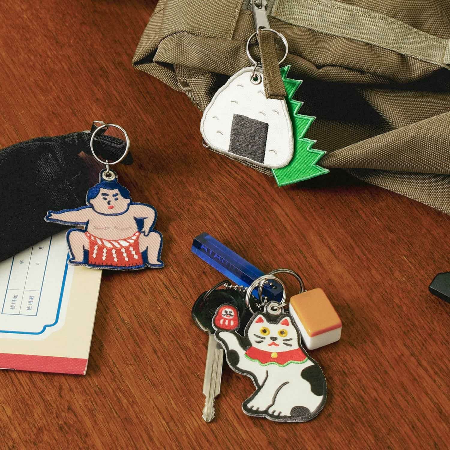 Stitchwork Keychain Lucky Cat