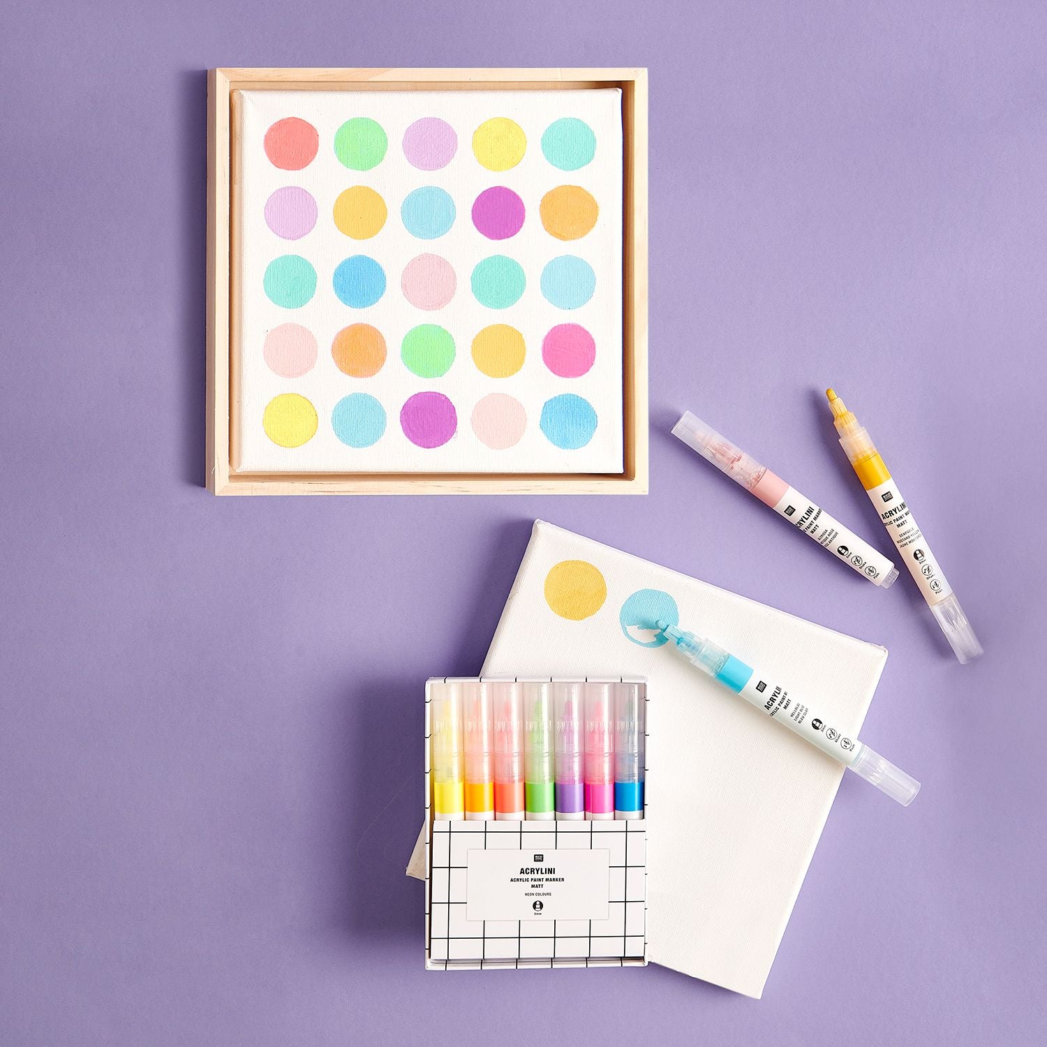 Acrylini Marker Set - 7 Pastel Colors