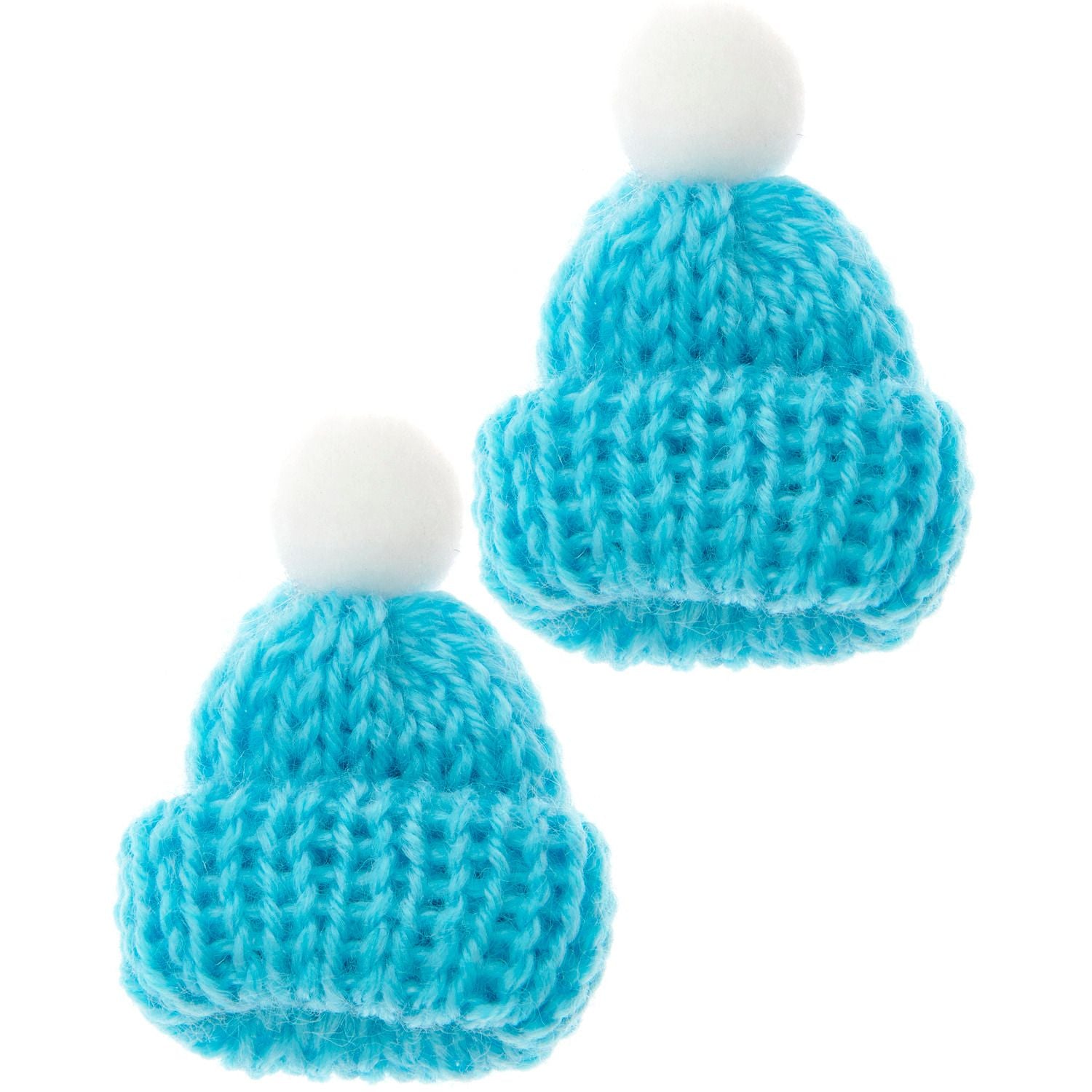 Set of 2 Miniature knit beanies
