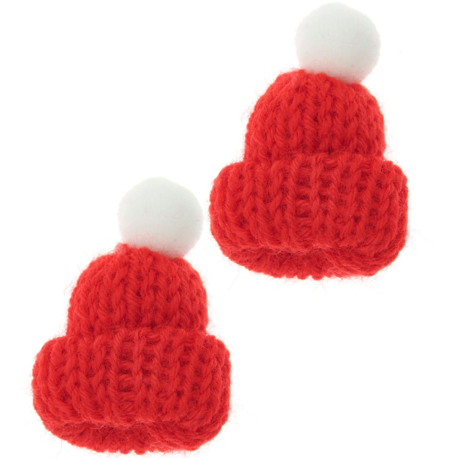 Set of 2 Miniature knit beanies
