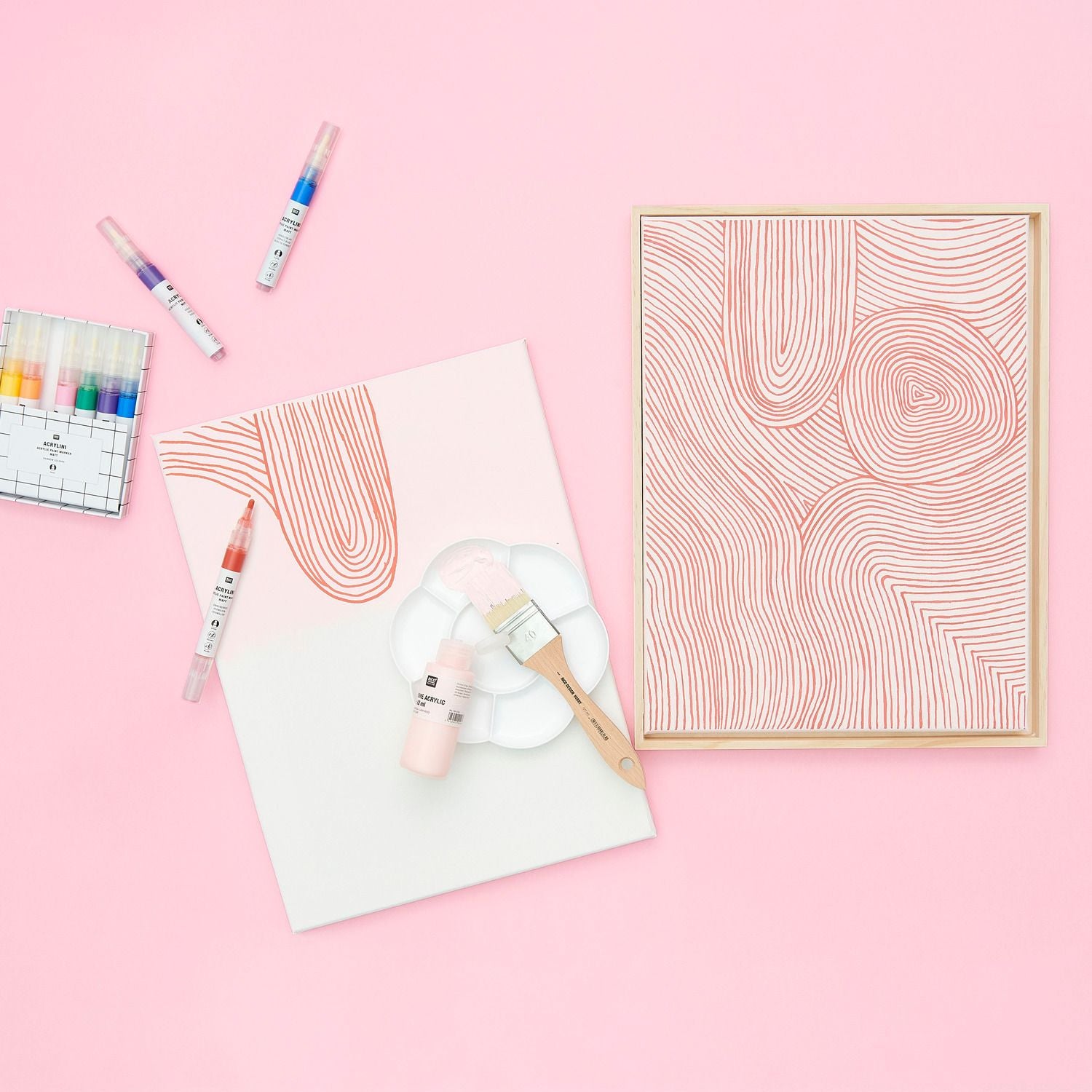 Acrylini Marker Set - 7 Rainbow Colors