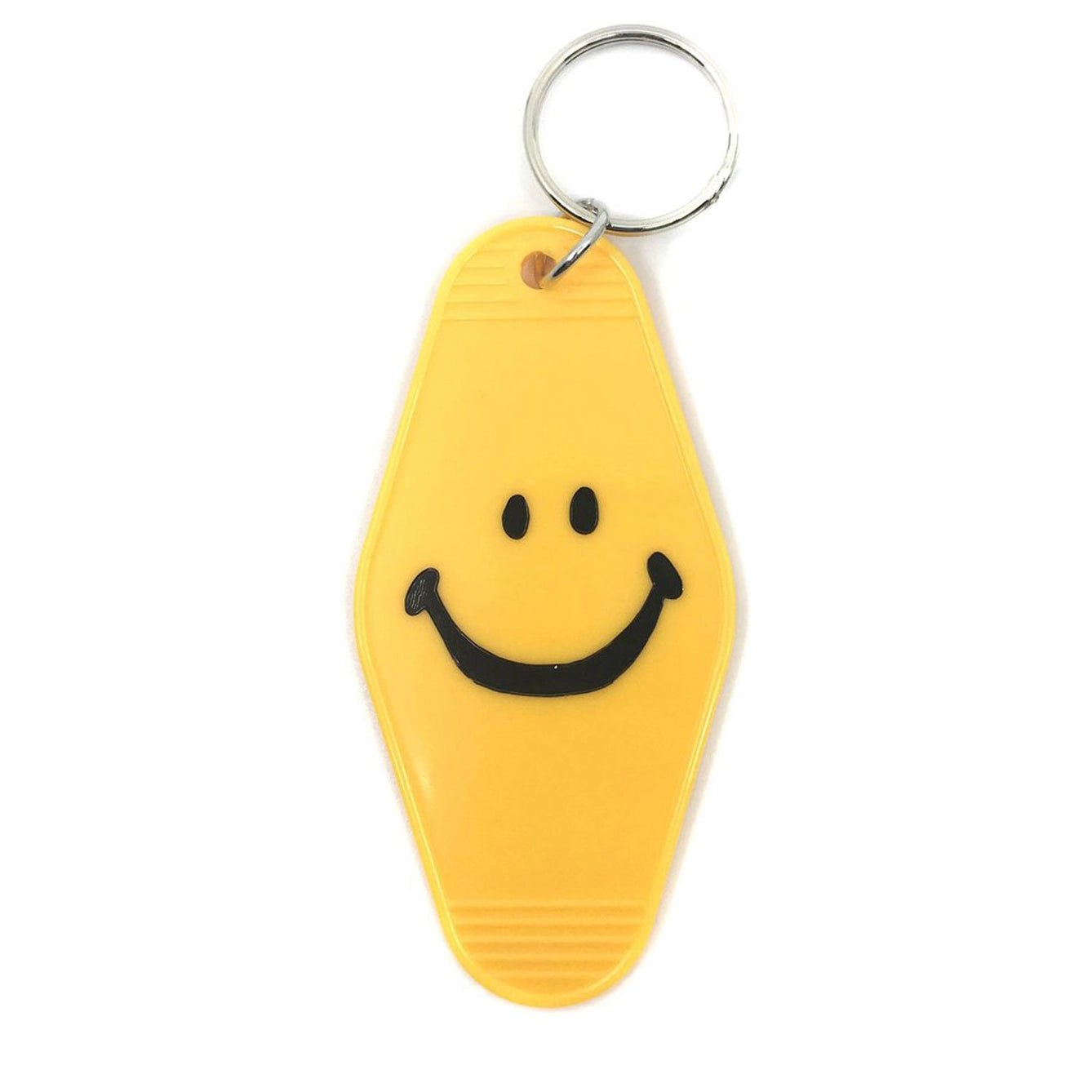 Key Tag - Happy Face (Yellow)