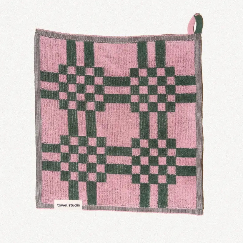 Weave Wash Cloth | Pink & Green