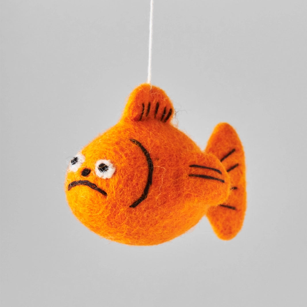 Fish Hanging Felted Ornament