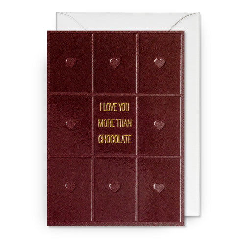 I Love You More Than Chocolate Card