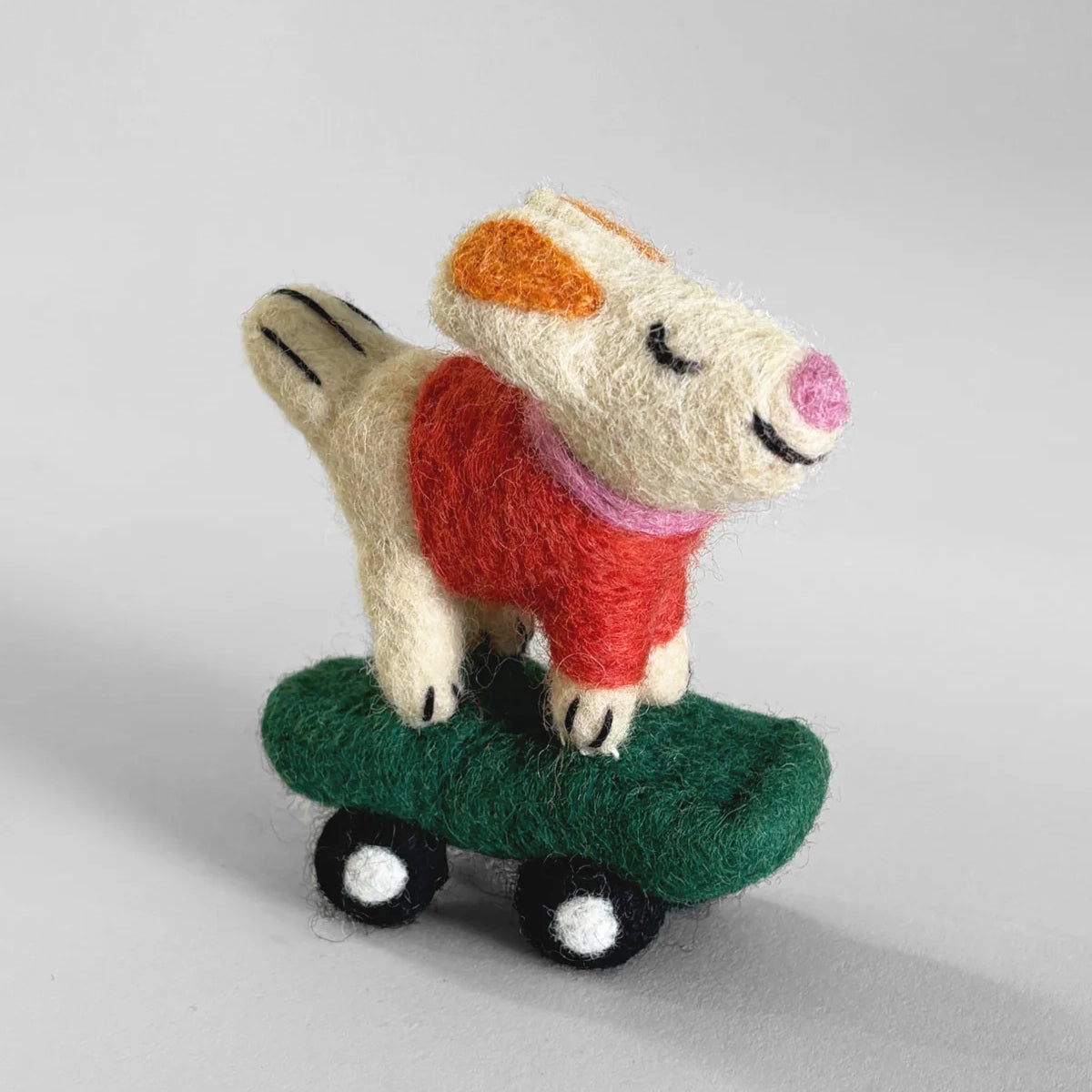 Bert, Skateboarding Dog Hanging Felt Ornament