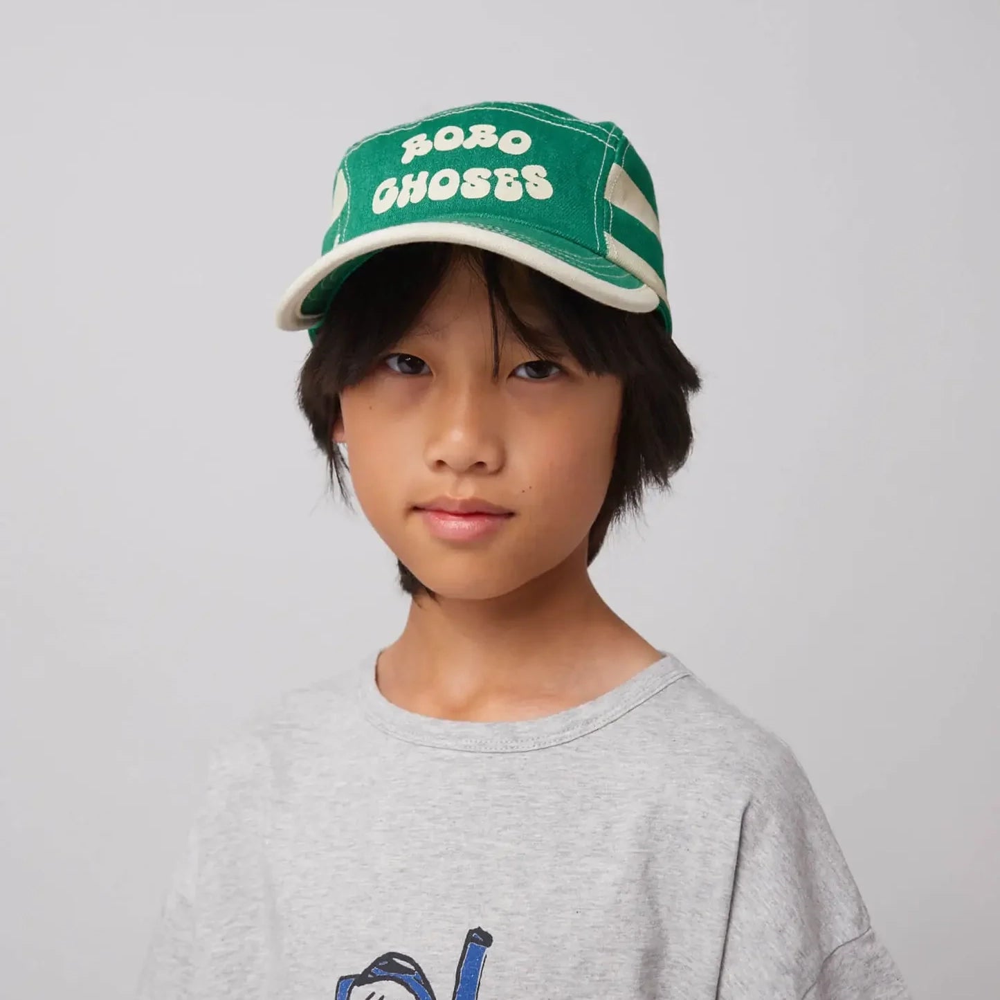 Bobo Choses Green Stripes cap