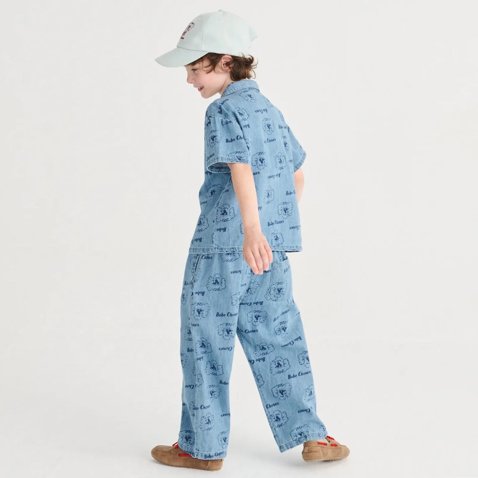 Pickles The Dog all over light denim pants