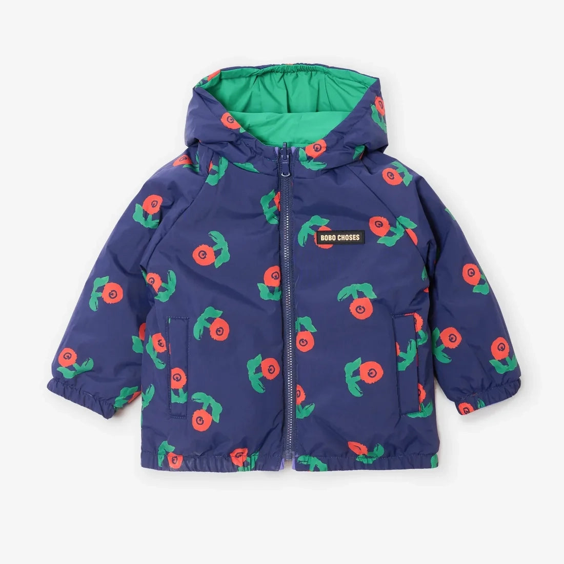 Stamp Bloom all over reversible anorak