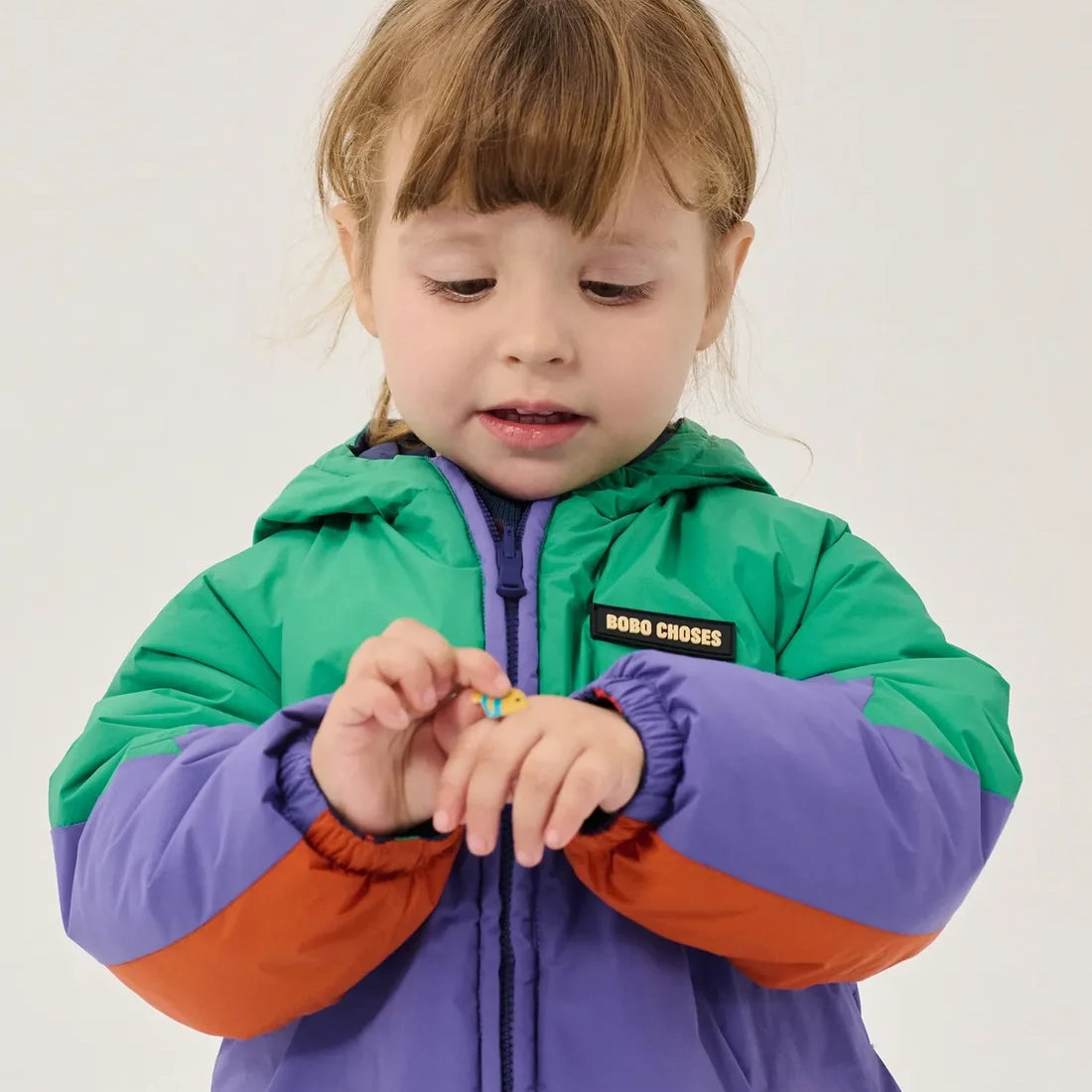 Stamp Bloom all over reversible anorak