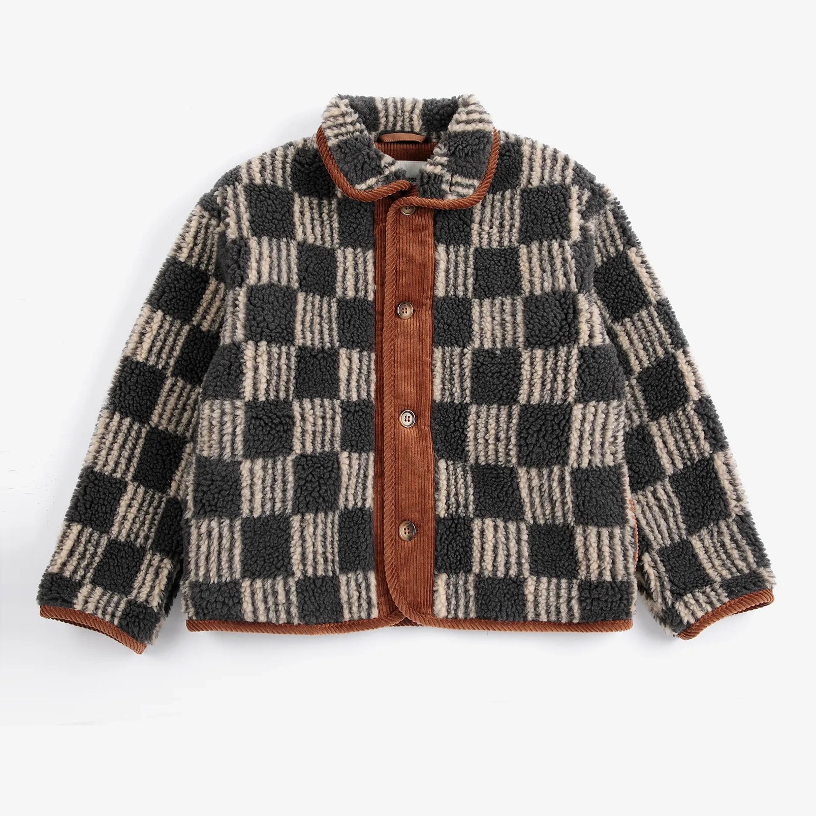 Almost Moiré all over sheepskin jacket