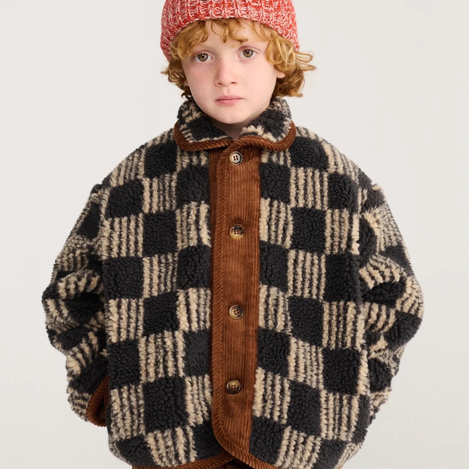 Almost Moiré all over sheepskin jacket