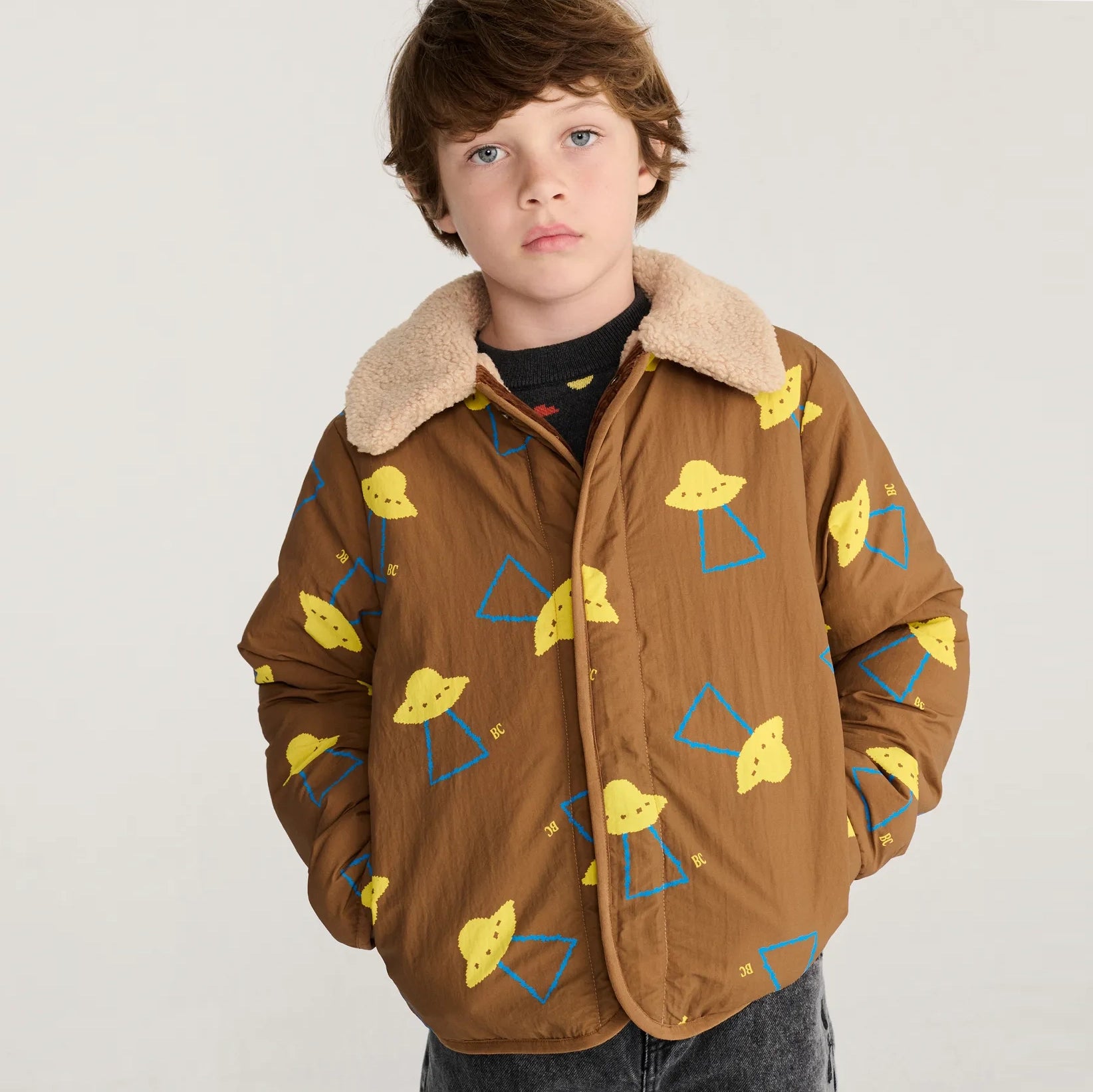 Pixel Abduction all over reversible jacket
