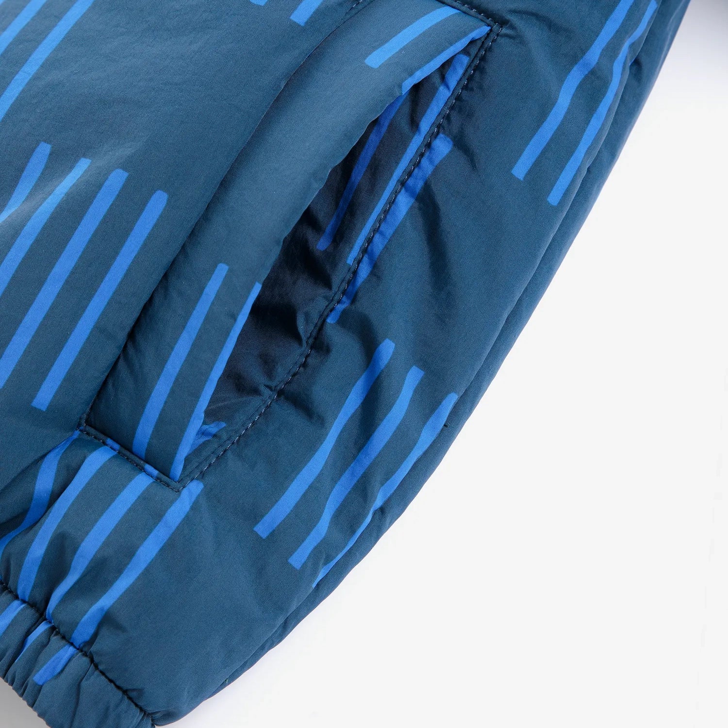 Almost Moiré all over reversible anorak - Navy