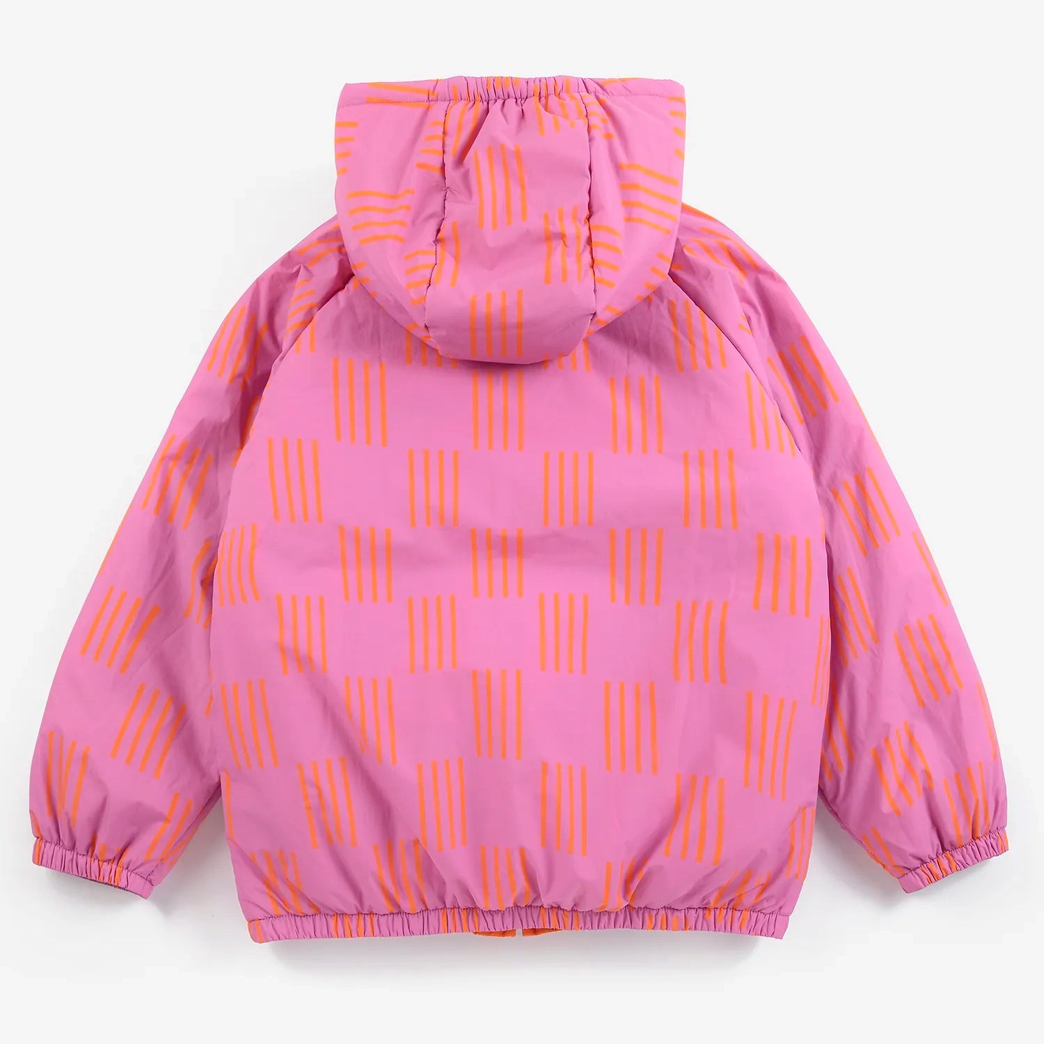 Almost Moiré all over reversible anorak - Fuchsia