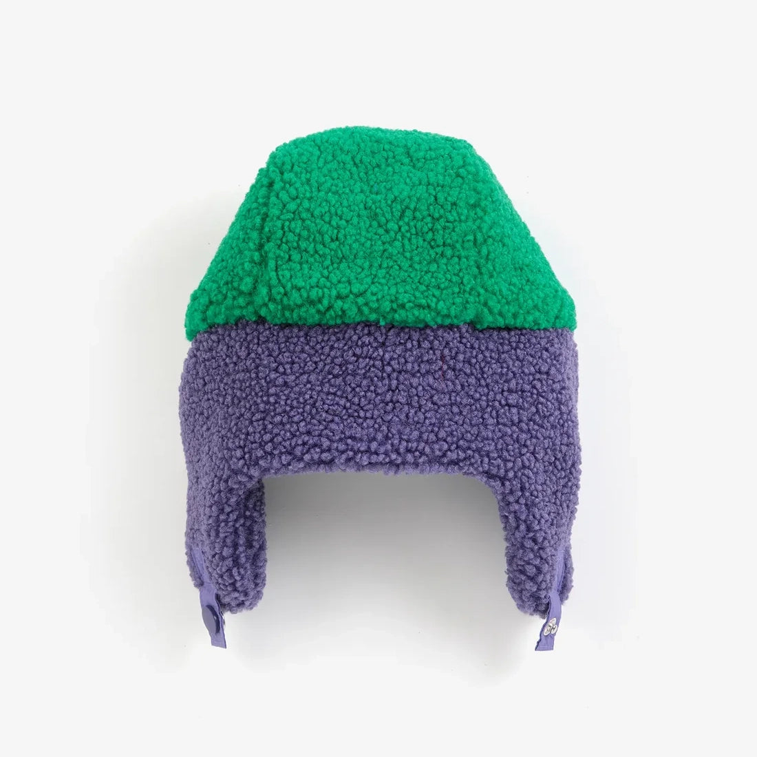 Bobo Choses color block sheepskin chapka - Lila