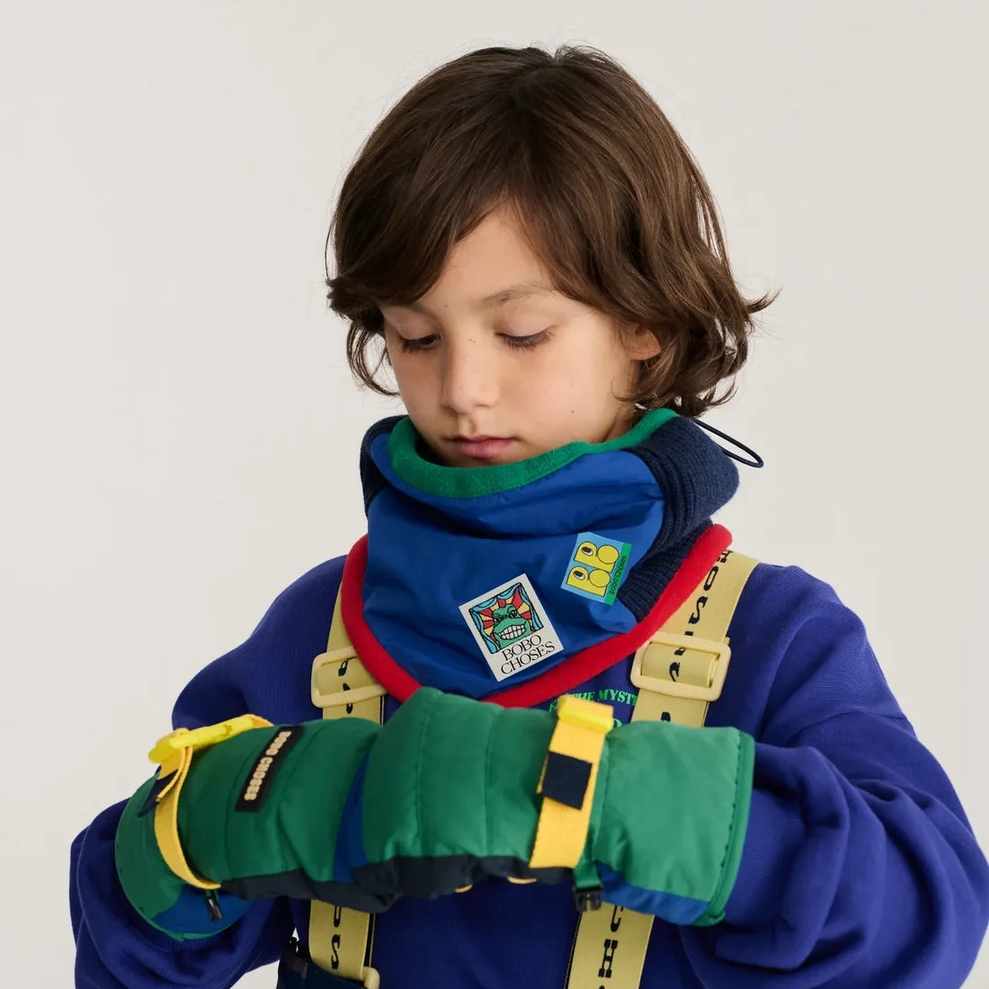 Bobo Choses color block neck warmer - Blue
