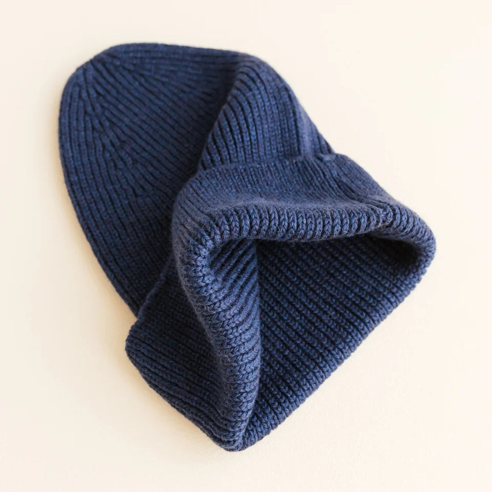 Merino BEANIE - Navy blue