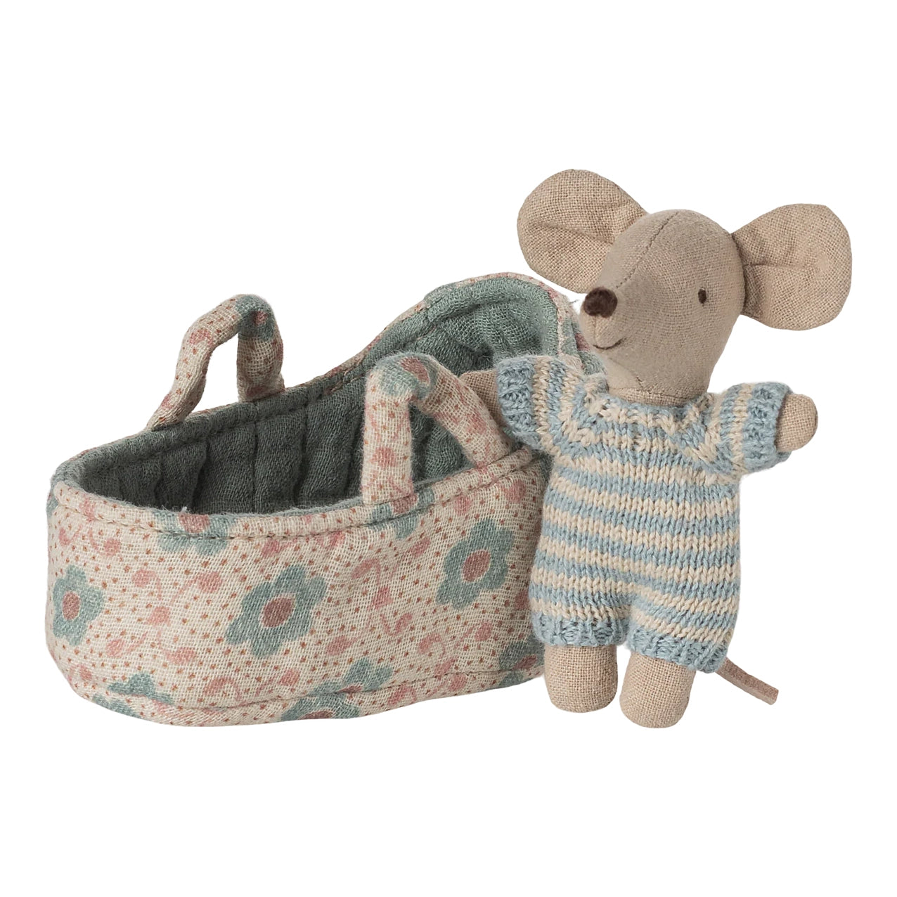 Baby mouse in carry cot - Blue